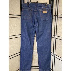 Wranglers Brown Tag Men’s Size 35 X 32 Dark Denim Cotton Thick Work Jeans